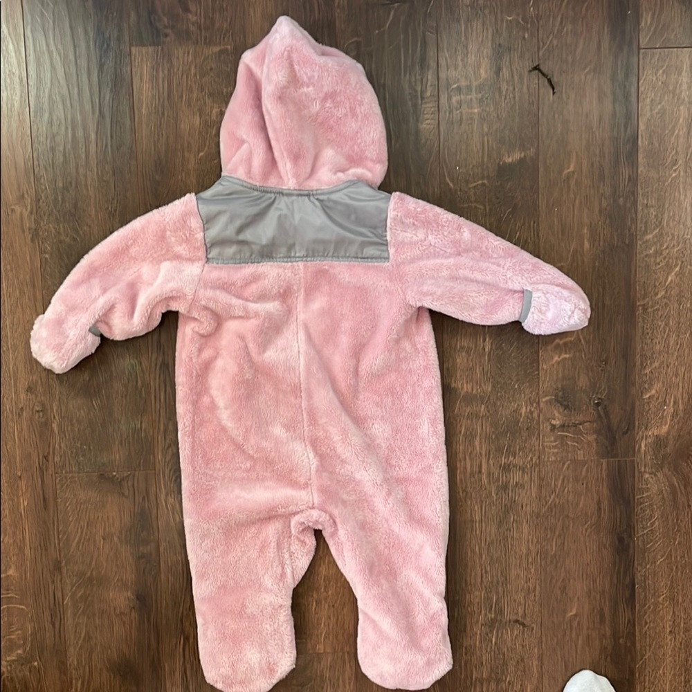 The North Face Pink Fleece Kids One Piece - Picture 4 of 5